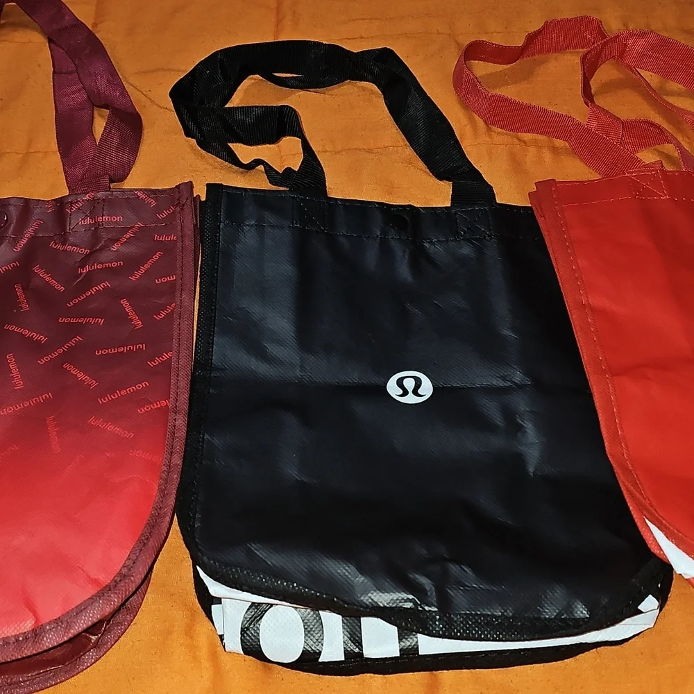 Lululemon Reusable Small Totes!! 3 Different Bags